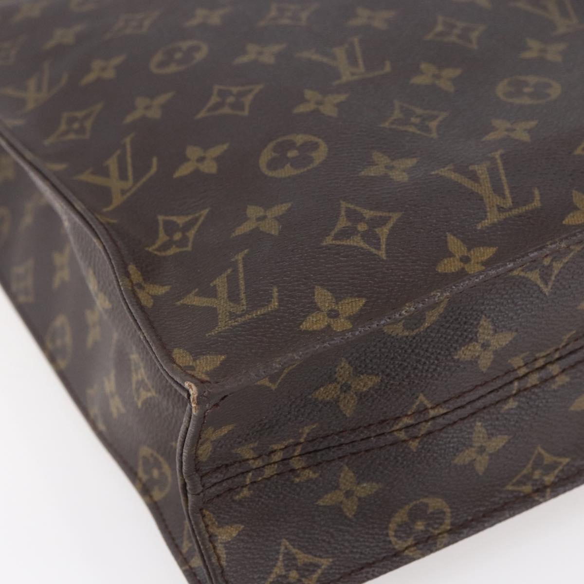 LOUIS VUITTON Monogram Sac Plat Hand Bag M51140 LV Auth BA7898