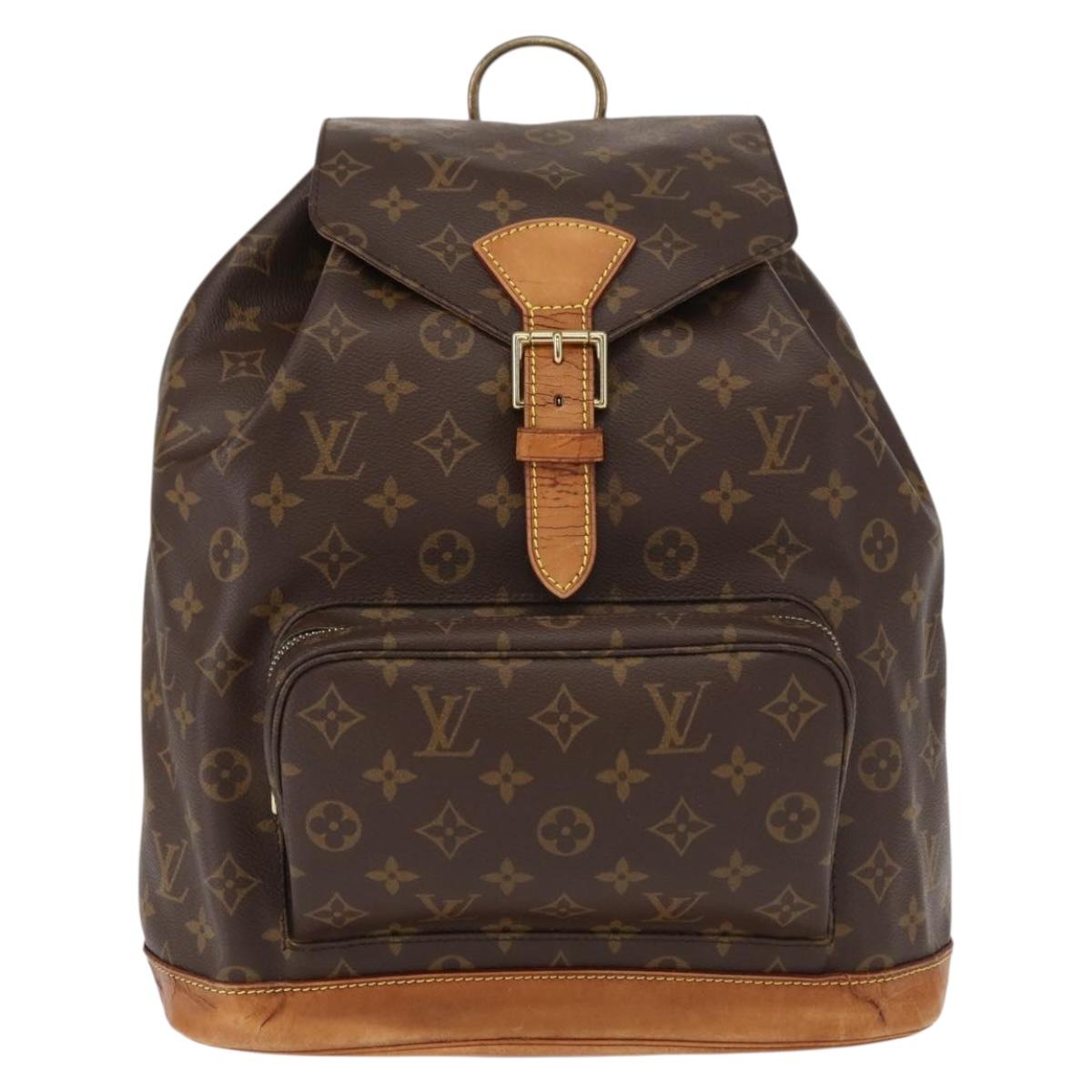 LOUIS VUITTON Monogram Montsouris GM Backpack M51135 LV Auth BA7901