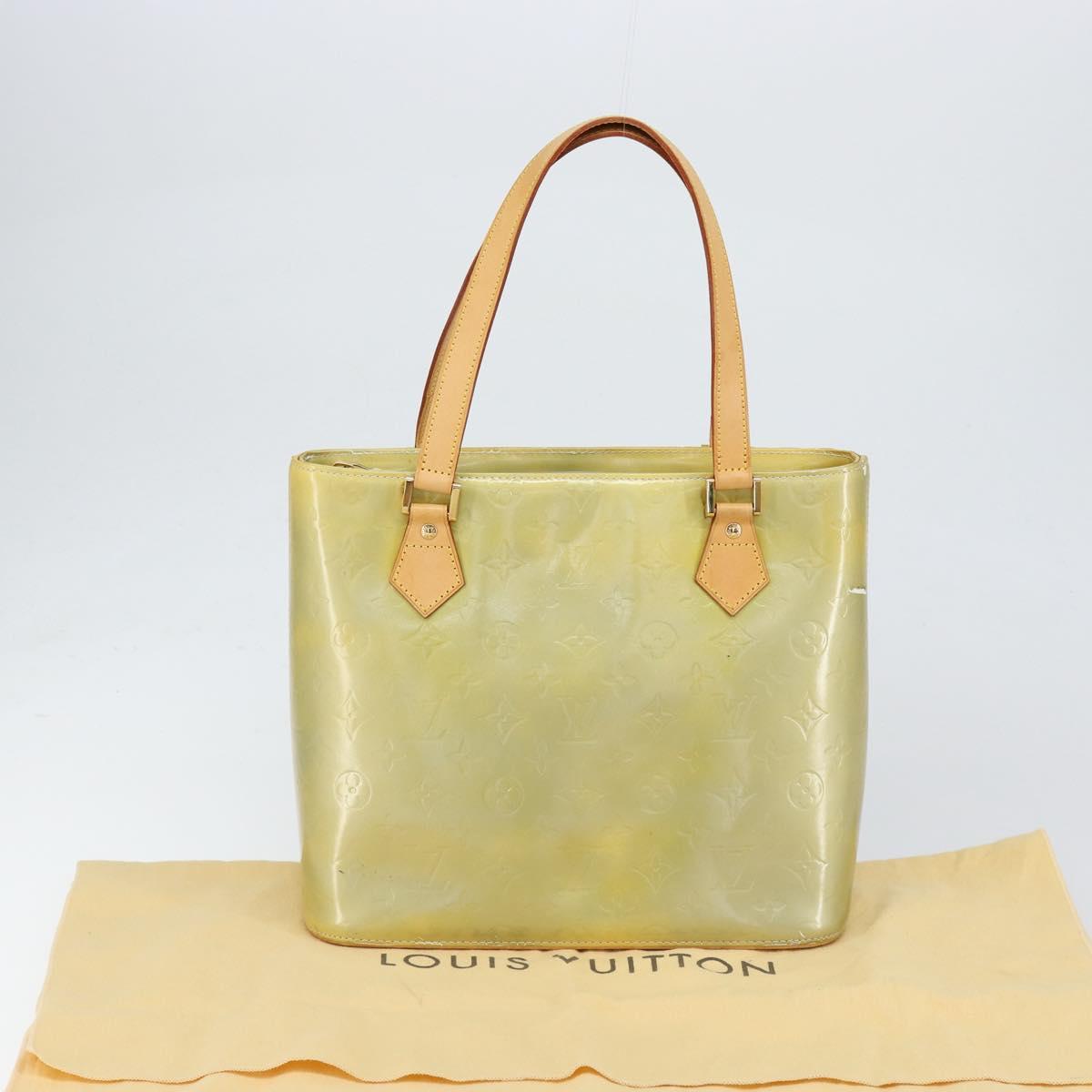 LOUIS VUITTON Monogram Vernis Houston Hand Bag Gris M91053 LV Auth BA7906