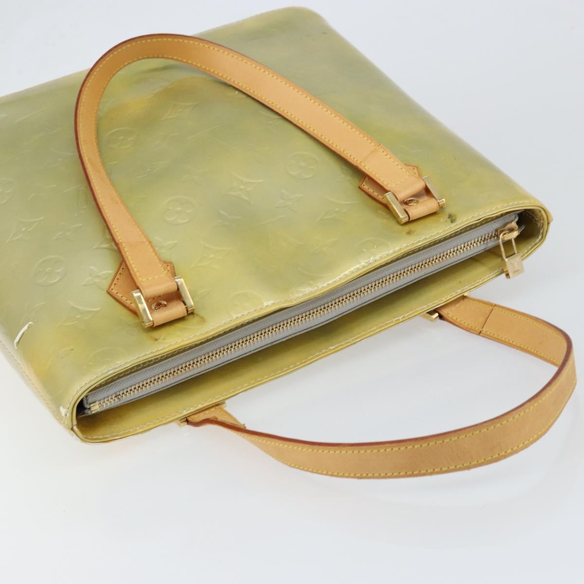 LOUIS VUITTON Monogram Vernis Houston Hand Bag Gris M91053 LV Auth BA7906