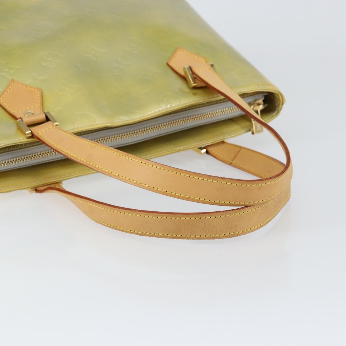 LOUIS VUITTON Monogram Vernis Houston Hand Bag Gris M91053 LV Auth BA7906