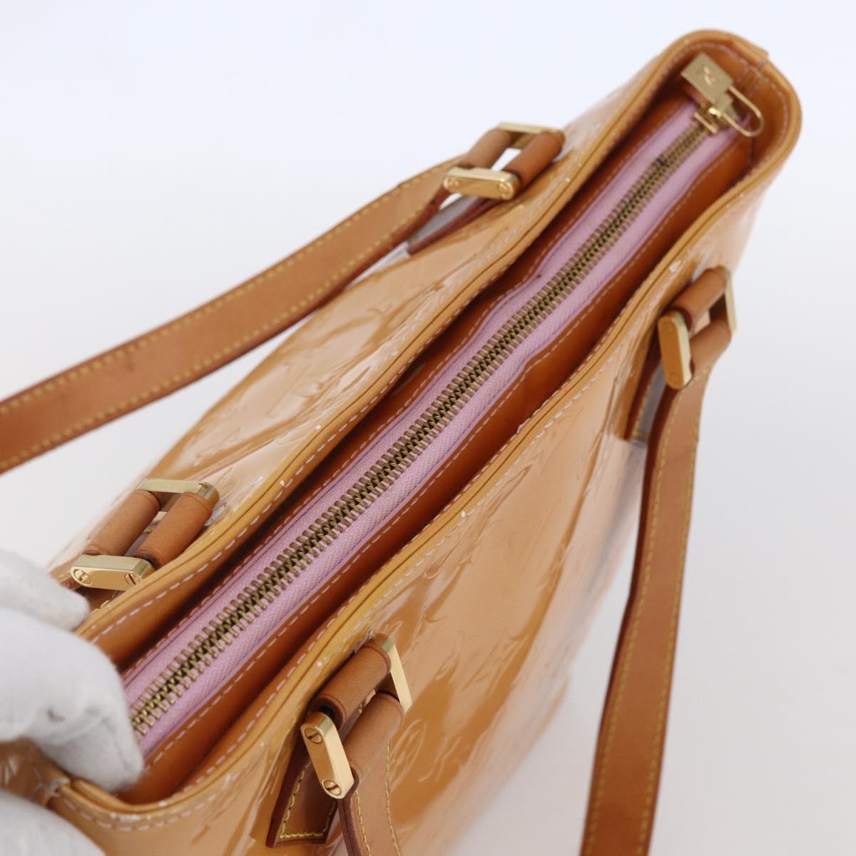LOUIS VUITTON Monogram Vernis Houston Bag Marshmallow Pink M91302 LV Auth BA7907