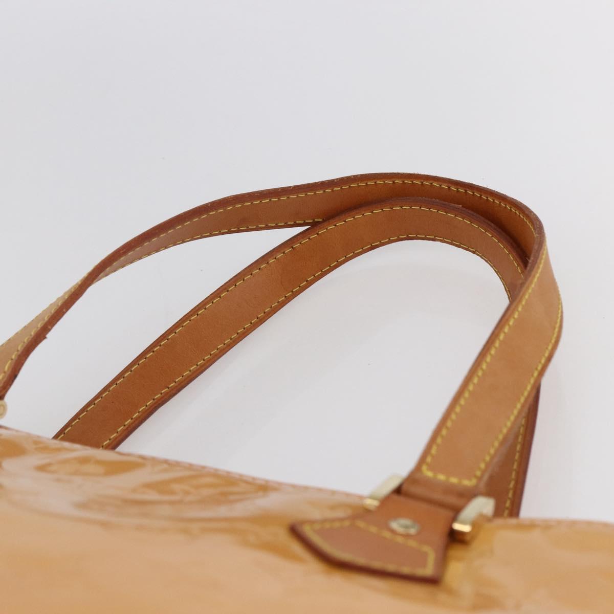 LOUIS VUITTON Monogram Vernis Houston Bag Marshmallow Pink M91302 LV Auth BA7907