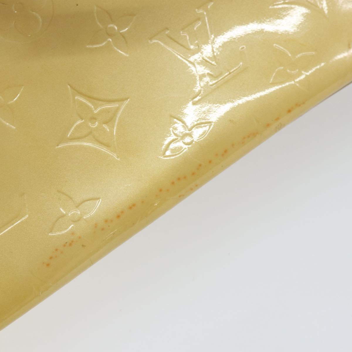 LOUIS VUITTON Monogram Vernis Reade PM Hand Bag Beige M91334 LV Auth BA7912