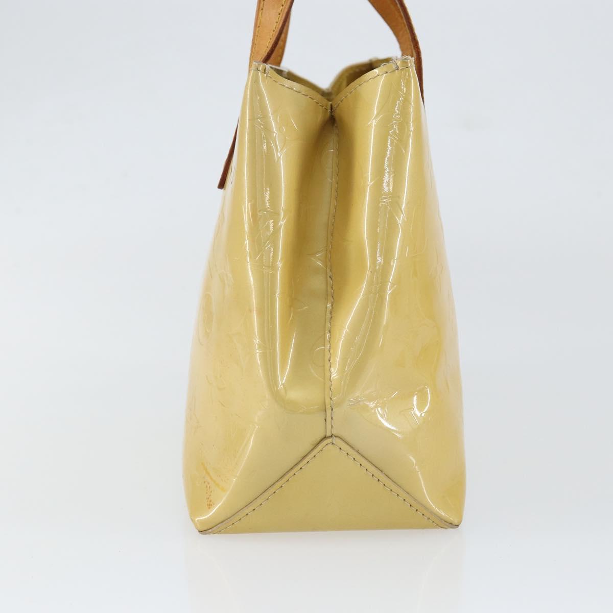 LOUIS VUITTON Monogram Vernis Reade PM Hand Bag Beige M91334 LV Auth BA7912