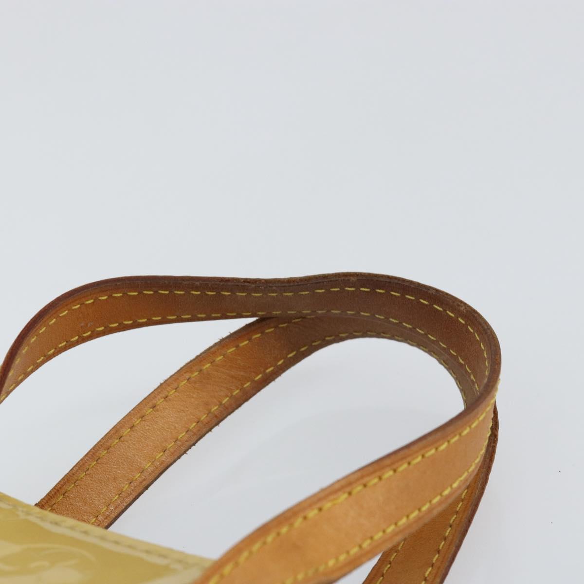 LOUIS VUITTON Monogram Vernis Reade PM Hand Bag Beige M91334 LV Auth BA7912