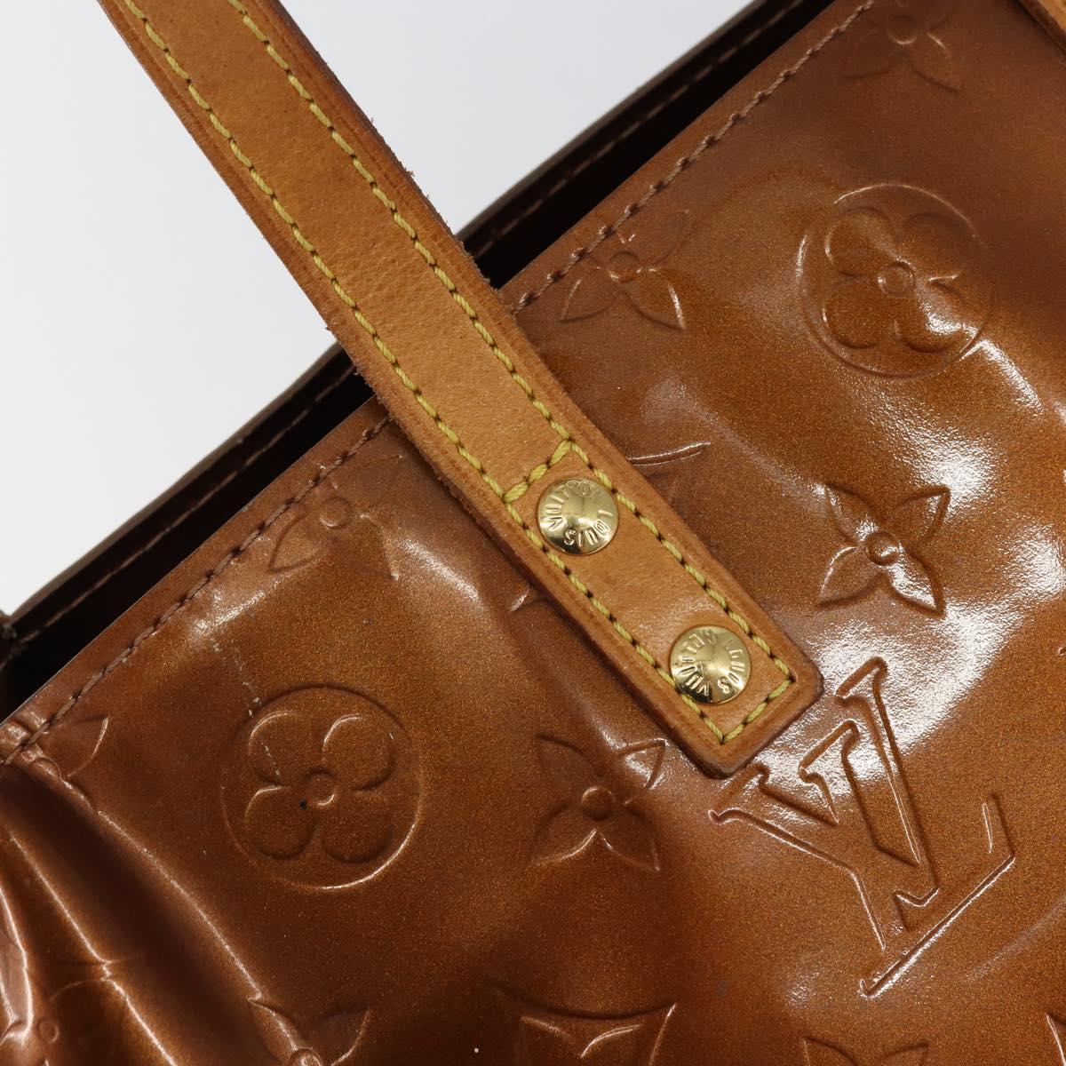 LOUIS VUITTON Monogram Vernis Reade PM Hand Bag Bronze M91146 LV Auth BA7913