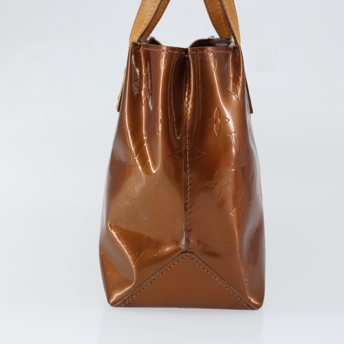 LOUIS VUITTON Monogram Vernis Reade PM Hand Bag Bronze M91146 LV Auth BA7913