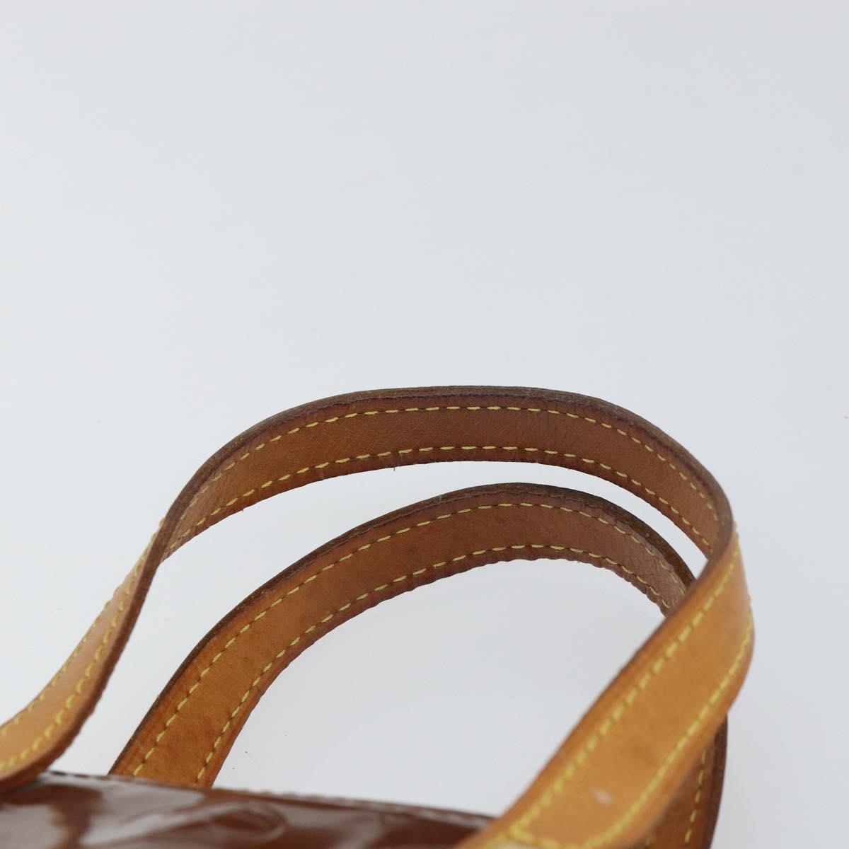 LOUIS VUITTON Monogram Vernis Reade PM Hand Bag Bronze M91146 LV Auth BA7913