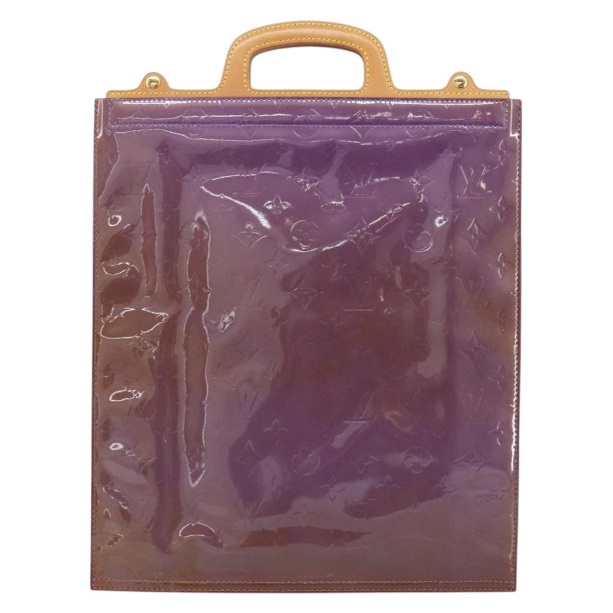 LOUIS VUITTON Monogram Vernis Stanton Tote Bag Purple Viole M91079 Auth BA7915