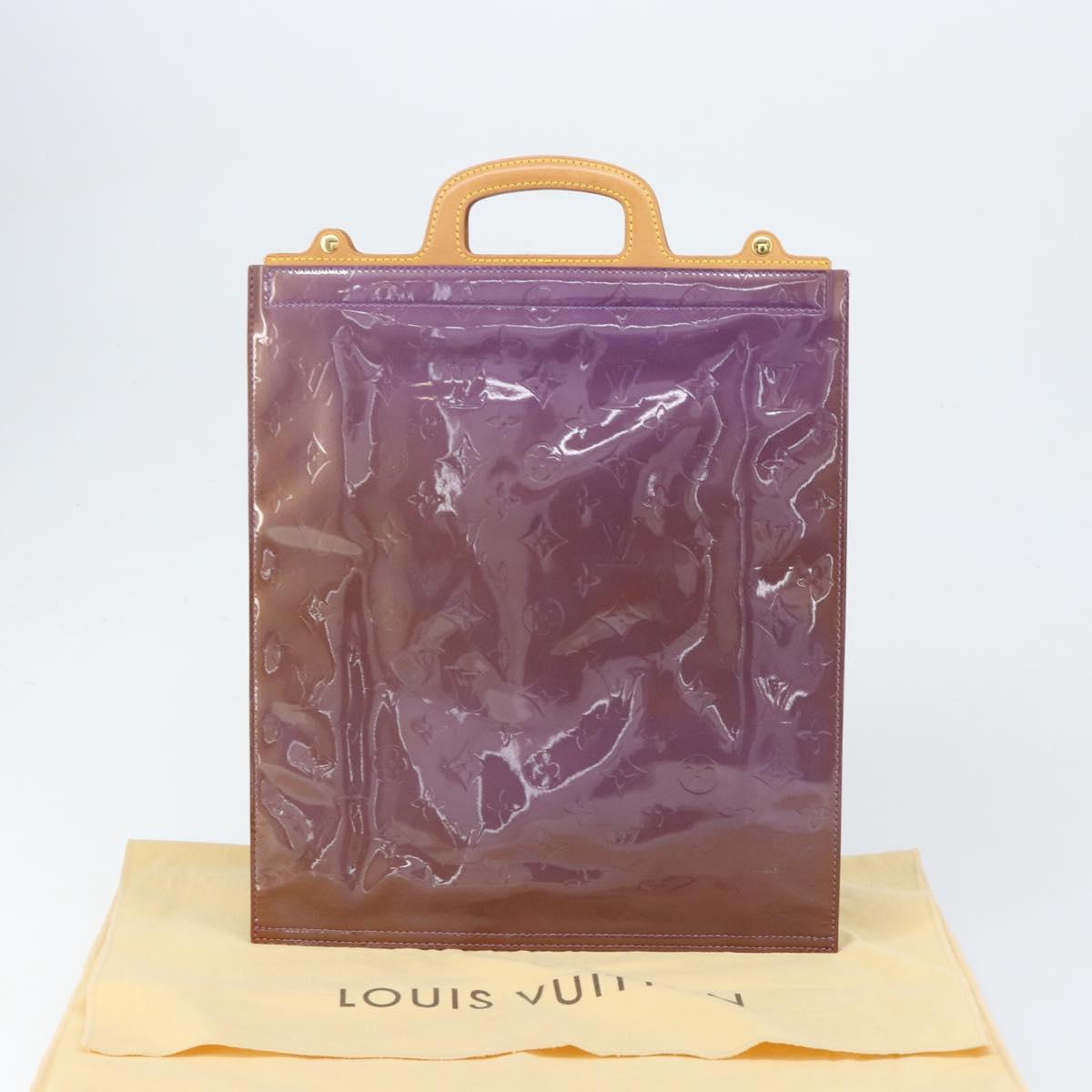 LOUIS VUITTON Monogram Vernis Stanton Tote Bag Purple Viole M91079 Auth BA7915