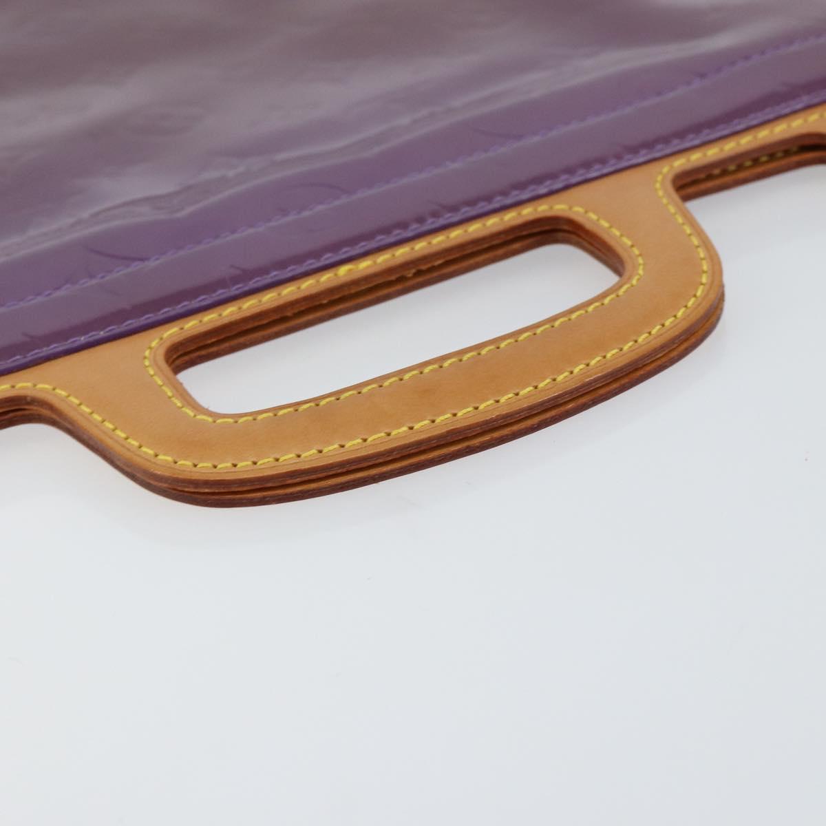 LOUIS VUITTON Monogram Vernis Stanton Tote Bag Purple Viole M91079 Auth BA7915