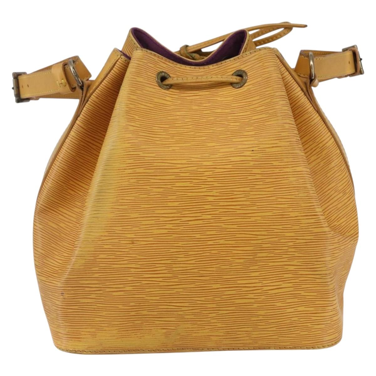 LOUIS VUITTON Epi Petit Noe Shoulder Bag Yellow M44109 LV Auth BA7921