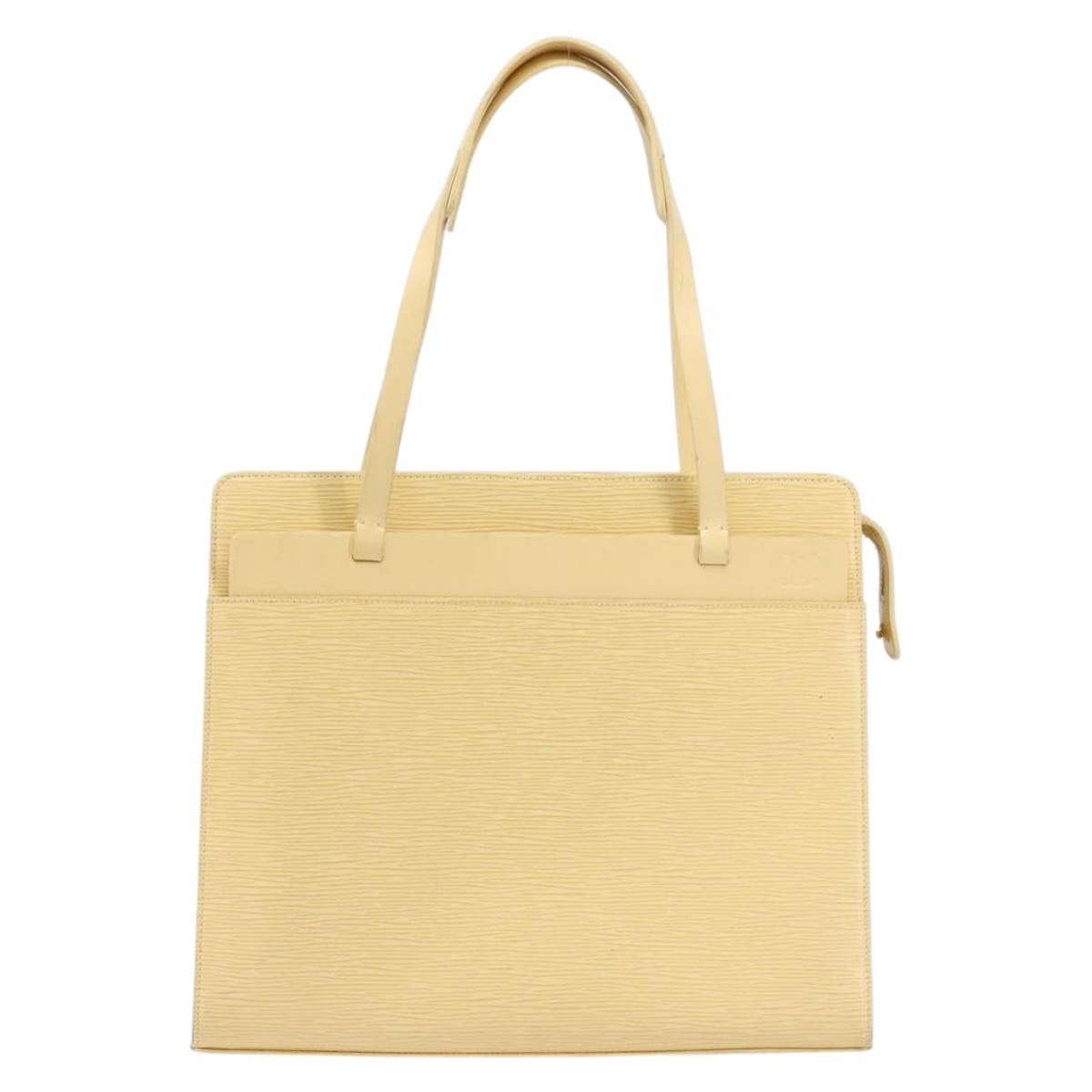 LOUIS VUITTON Epi Croisette PM Tote Bag Vanilla M5249A LV Auth BA7922