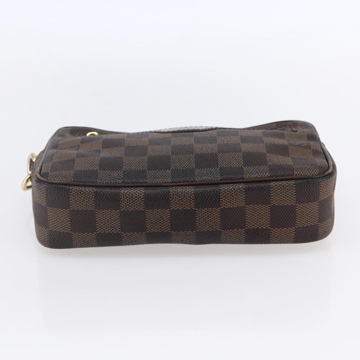 LOUIS VUITTON Damier Ebene Pochette Billets Macau Clutch Bag N61739 Auth BA7931