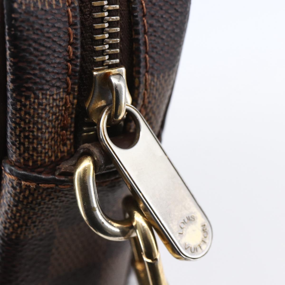 LOUIS VUITTON Damier Ebene Pochette Billets Macau Clutch Bag N61739 Auth BA7931