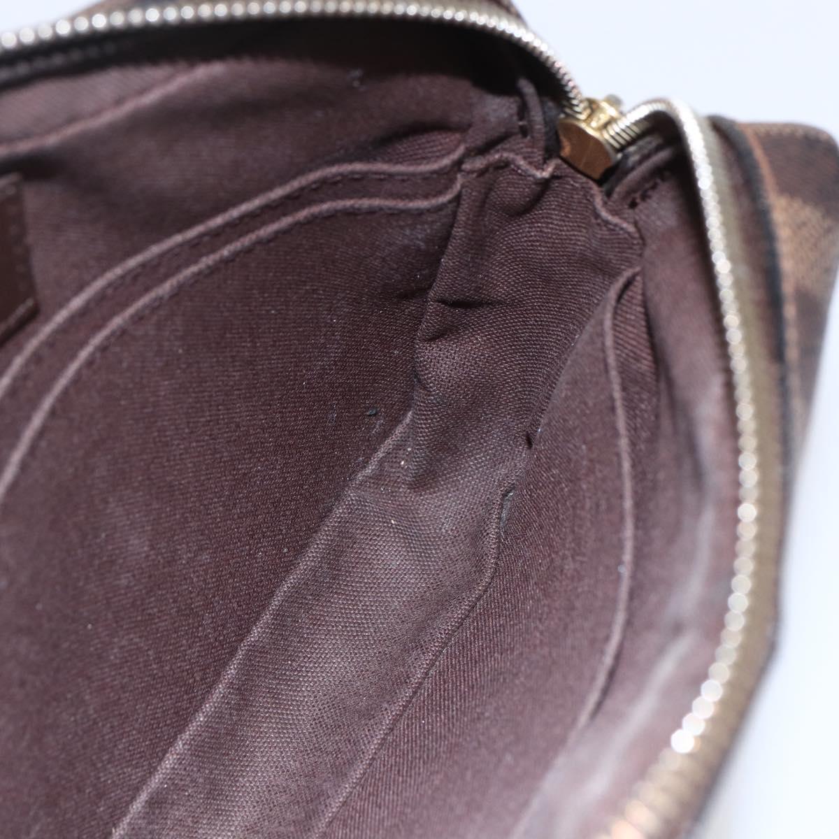 LOUIS VUITTON Damier Ebene Pochette Billets Macau Clutch Bag N61739 Auth BA7931