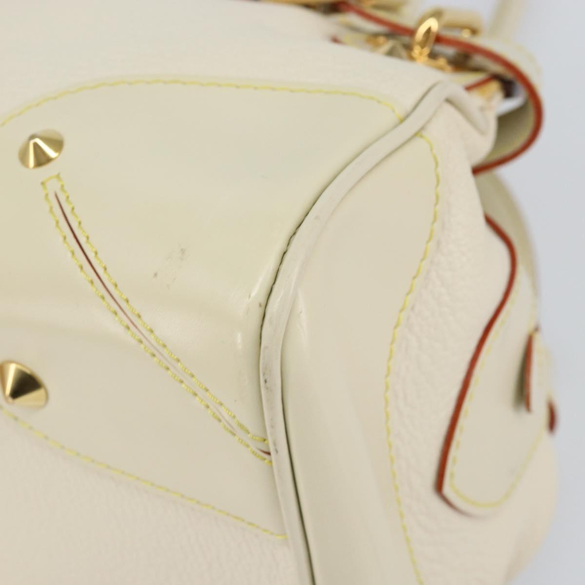 LOUIS VUITTON Suhari Luradiu Hand Bag White M95624 LV Auth BA7935