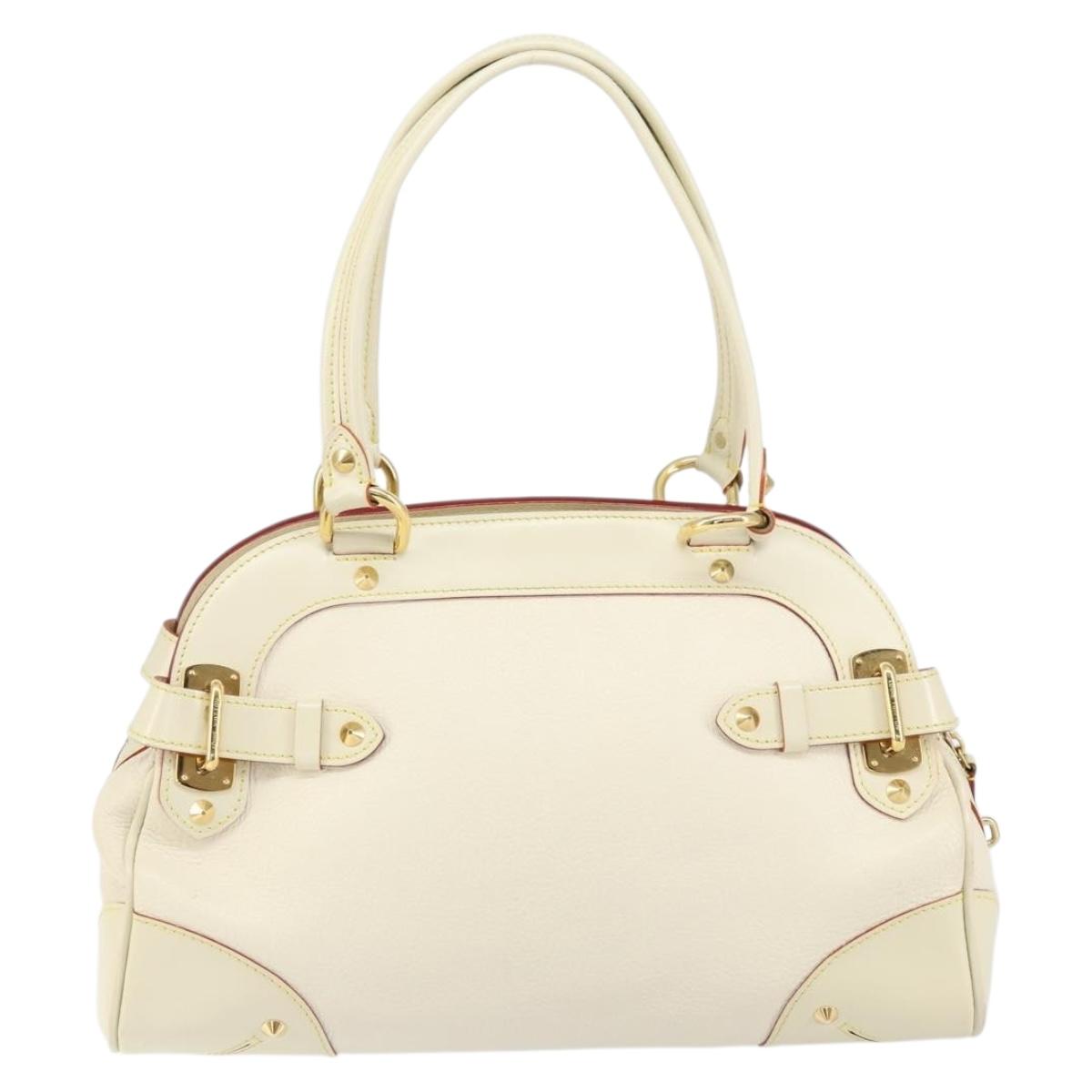 LOUIS VUITTON Suhari Luradiu Hand Bag White M95624 LV Auth BA7935