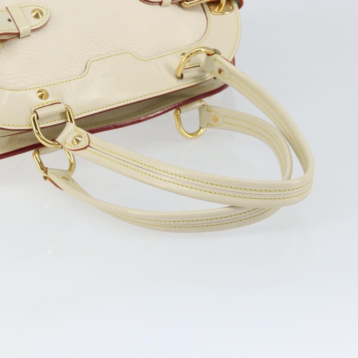LOUIS VUITTON Suhari Luradiu Hand Bag White M95624 LV Auth BA7935