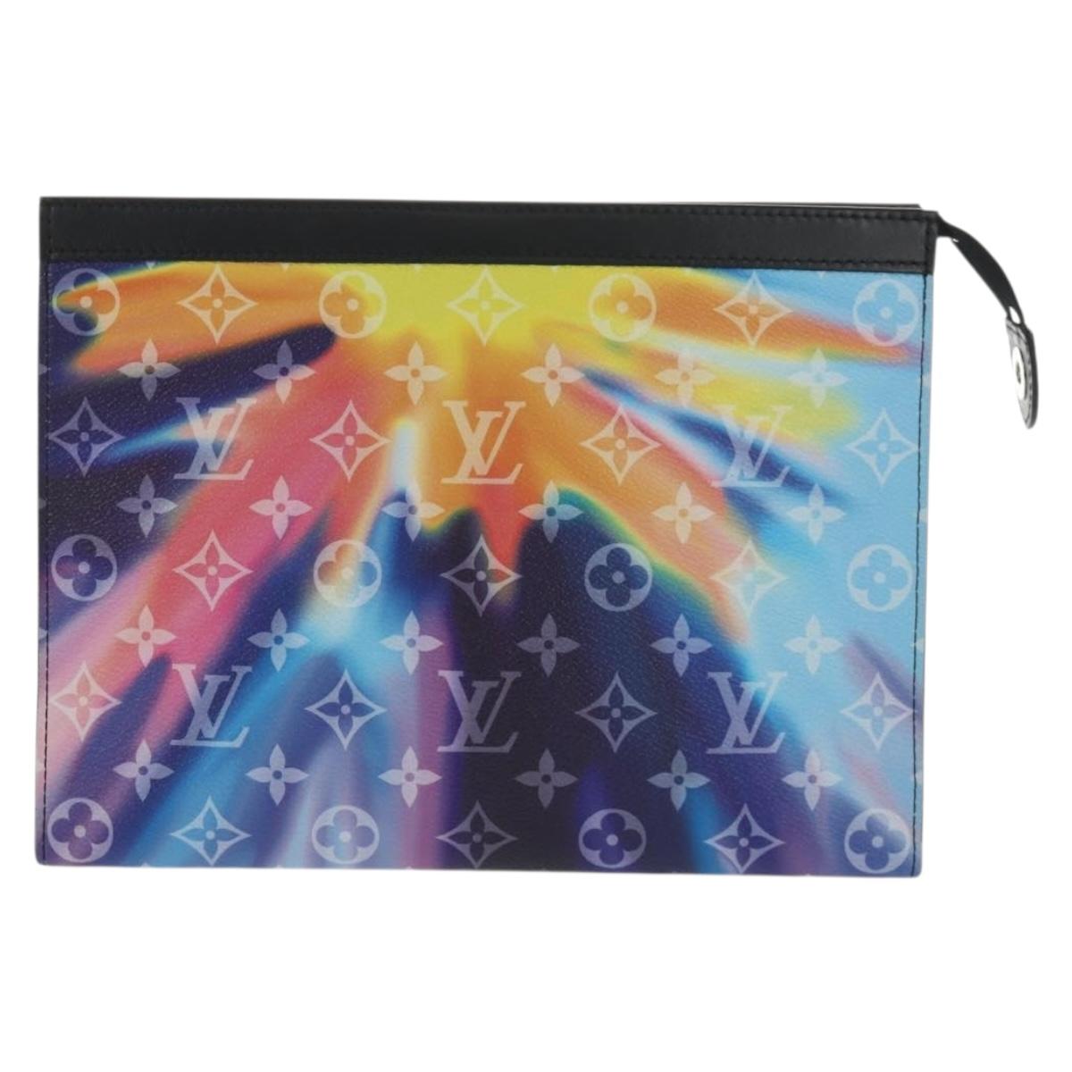 LOUIS VUITTON Monogram Sunset Pochette Voyage MM Clutch Bag M45941 Auth BA7937M