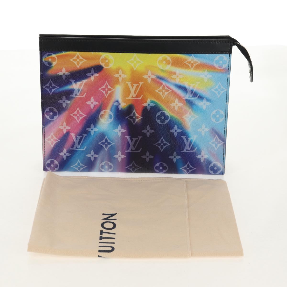 LOUIS VUITTON Monogram Sunset Pochette Voyage MM Clutch Bag M45941 Auth BA7937SAM