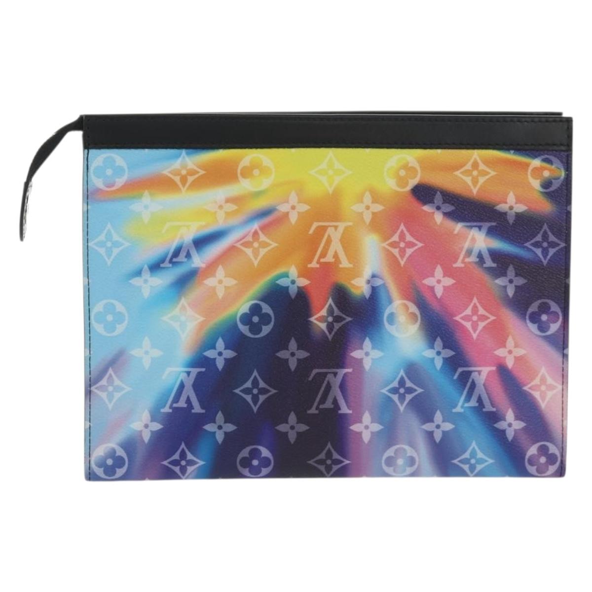 LOUIS VUITTON Monogram Sunset Pochette Voyage MM Clutch Bag M45941 Auth BA7937SAM