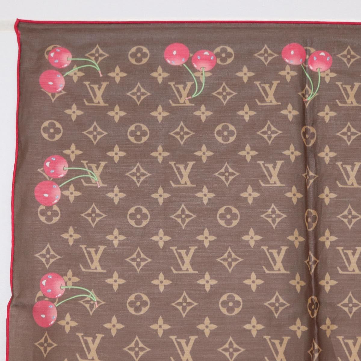 LOUIS VUITTON Monogram Cherry LVxTM Carre 55 Scarf M96090 LV Auth BA7938M