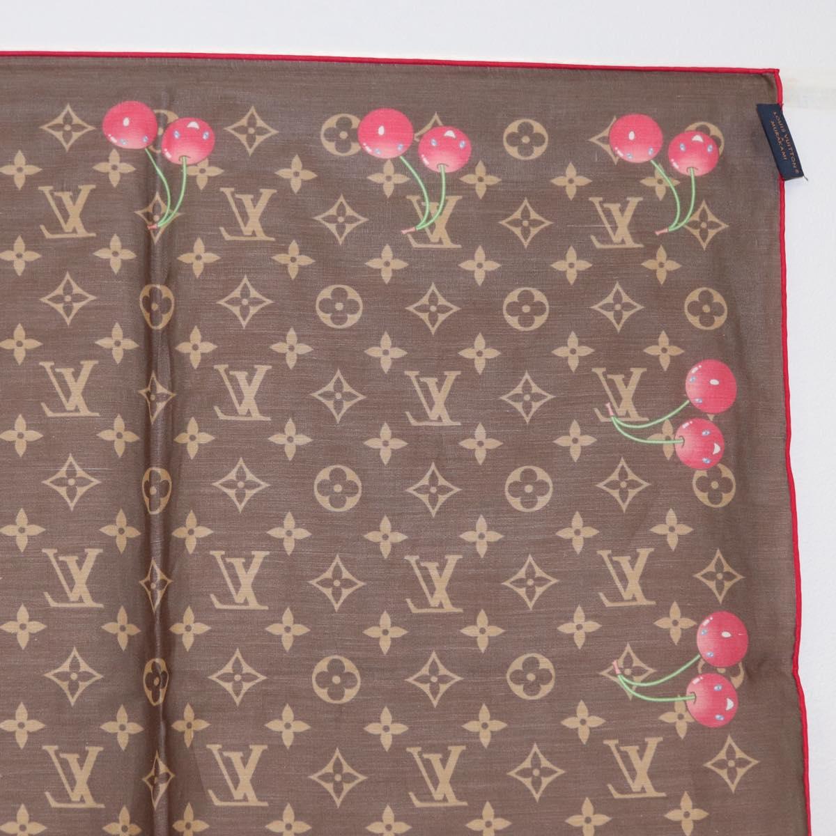 LOUIS VUITTON Monogram Cherry LVxTM Carre 55 Scarf M96090 LV Auth BA7938M