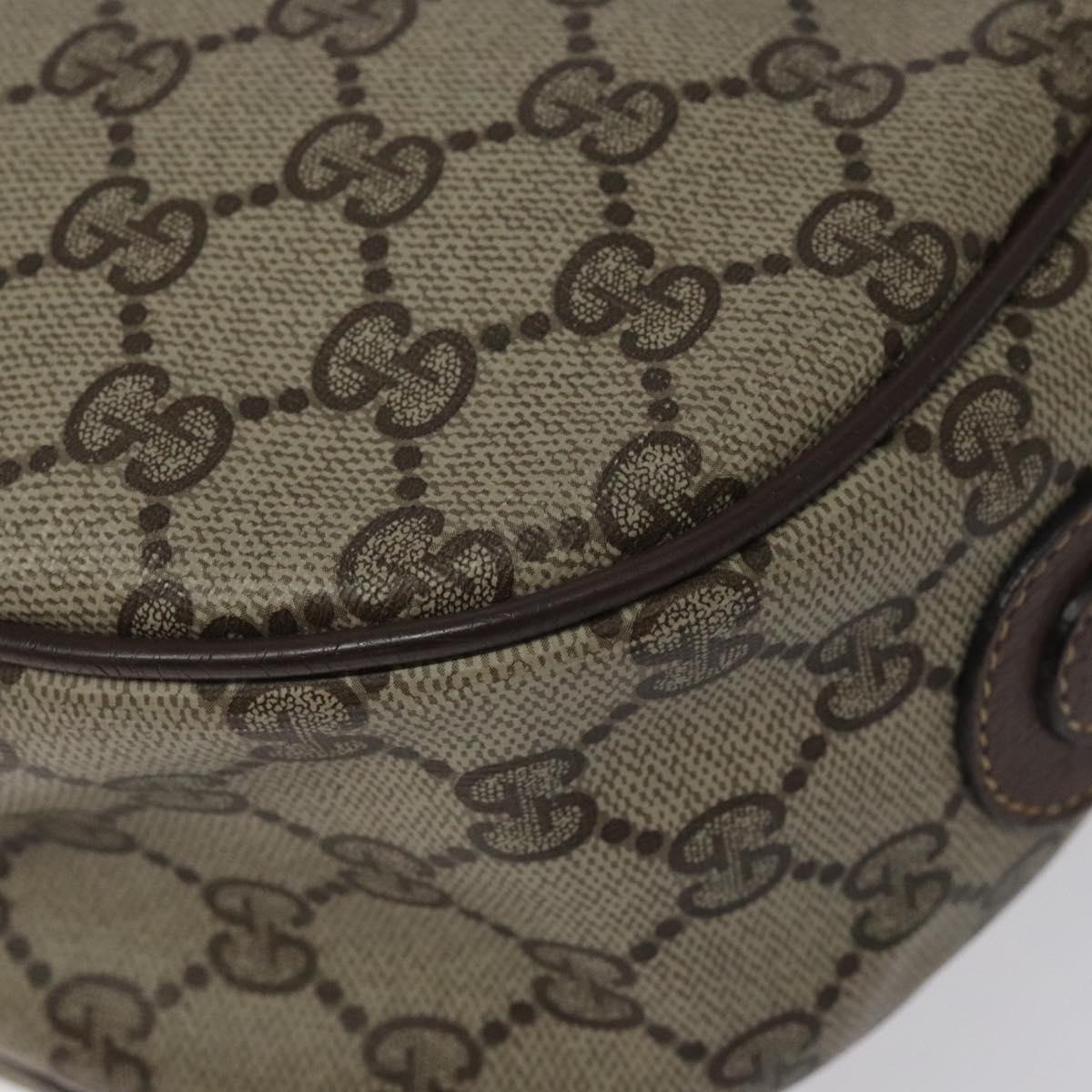 GUCCI GG Supreme Web Sherry Line Bag PVC Beige Gold 001 58 0918 Auth BA794