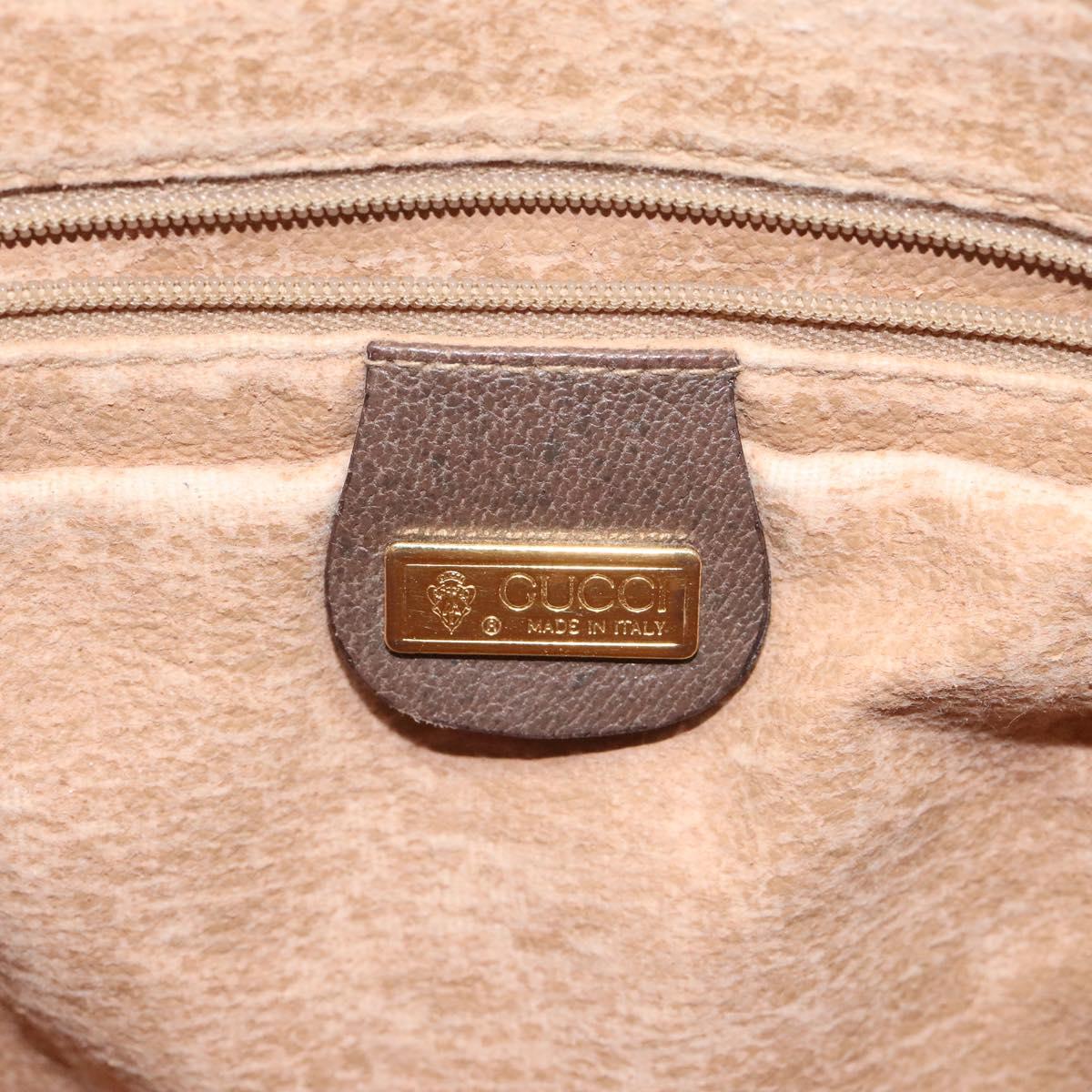 GUCCI GG Supreme Web Sherry Line Bag PVC Beige Gold 001 58 0918 Auth BA794