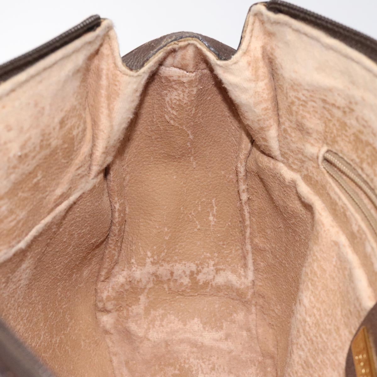 GUCCI GG Supreme Web Sherry Line Bag PVC Beige Gold 001 58 0918 Auth BA794