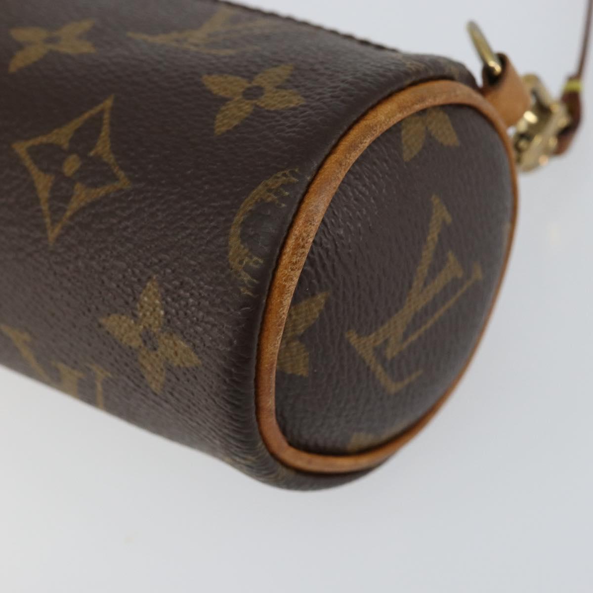 LOUIS VUITTON Monogram Papillon Pouch LV Auth BA7945