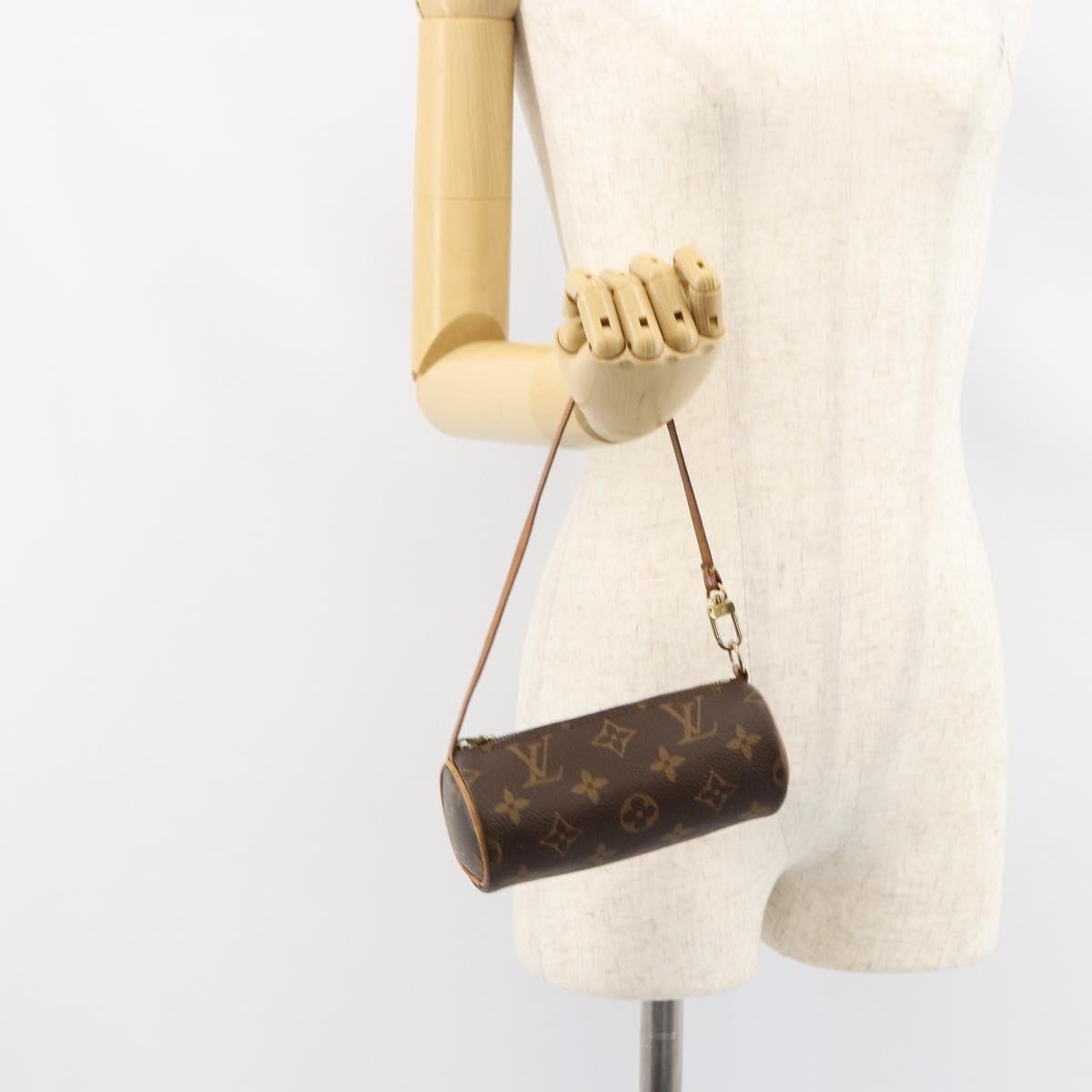 LOUIS VUITTON Monogram Papillon Pouch LV Auth BA7945