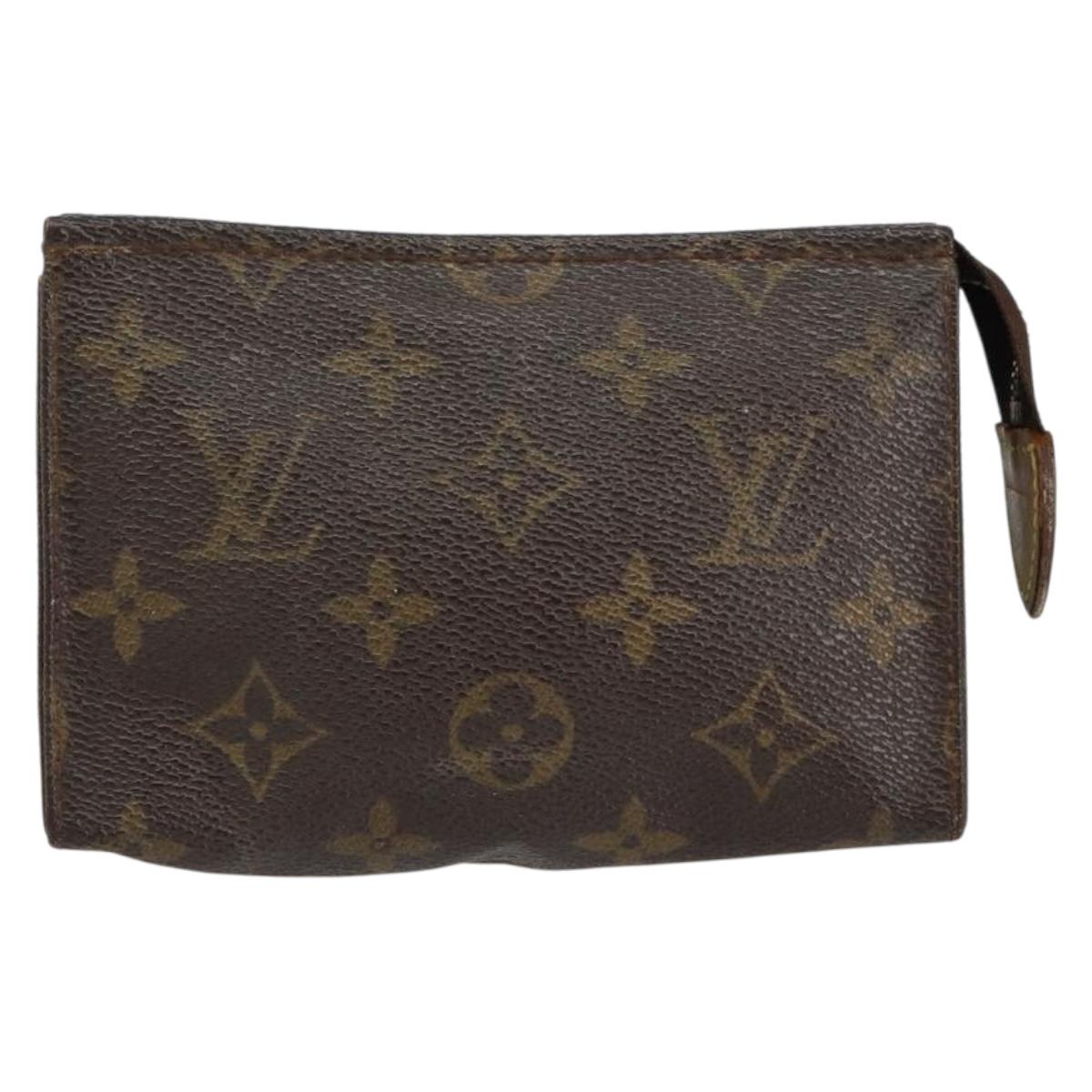 LOUIS VUITTON Monogram Poche Toilette 15 Pouch M47546 LV Auth BA7947
