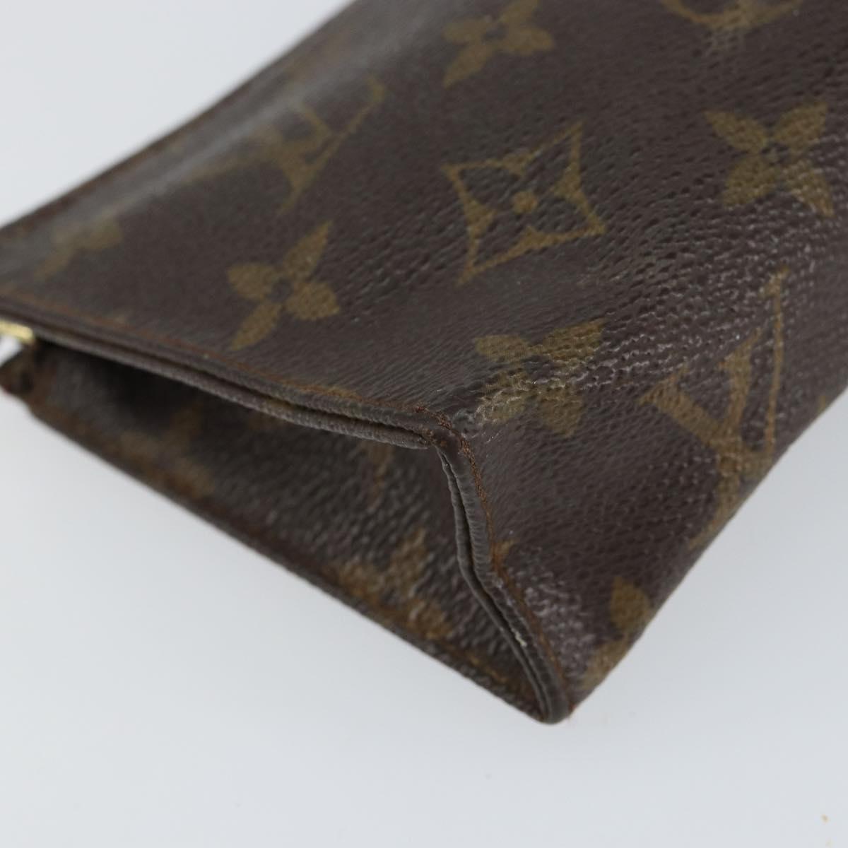 LOUIS VUITTON Monogram Poche Toilette 15 Pouch M47546 LV Auth BA7947