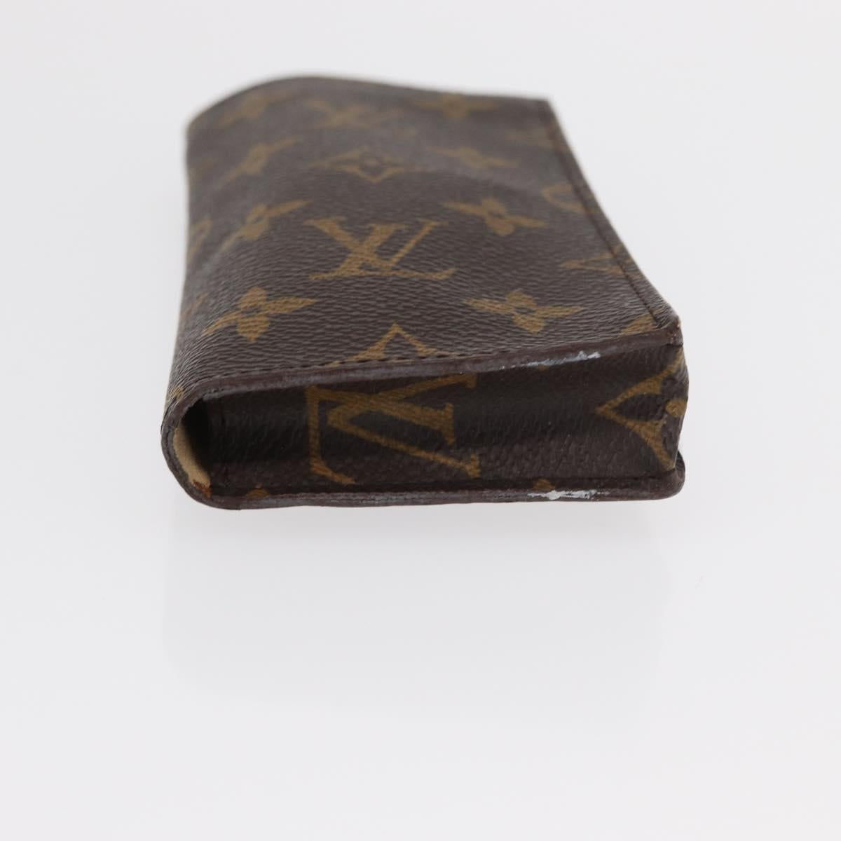 LOUIS VUITTON Monogram Etui Lunette Simple Glasses Case LV Auth BA7948
