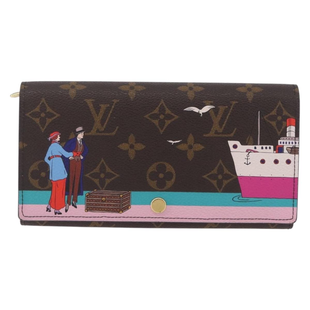 LOUIS VUITTON Monogram Portefeuille Sarah Long Wallet M62137 LV Auth BA7949