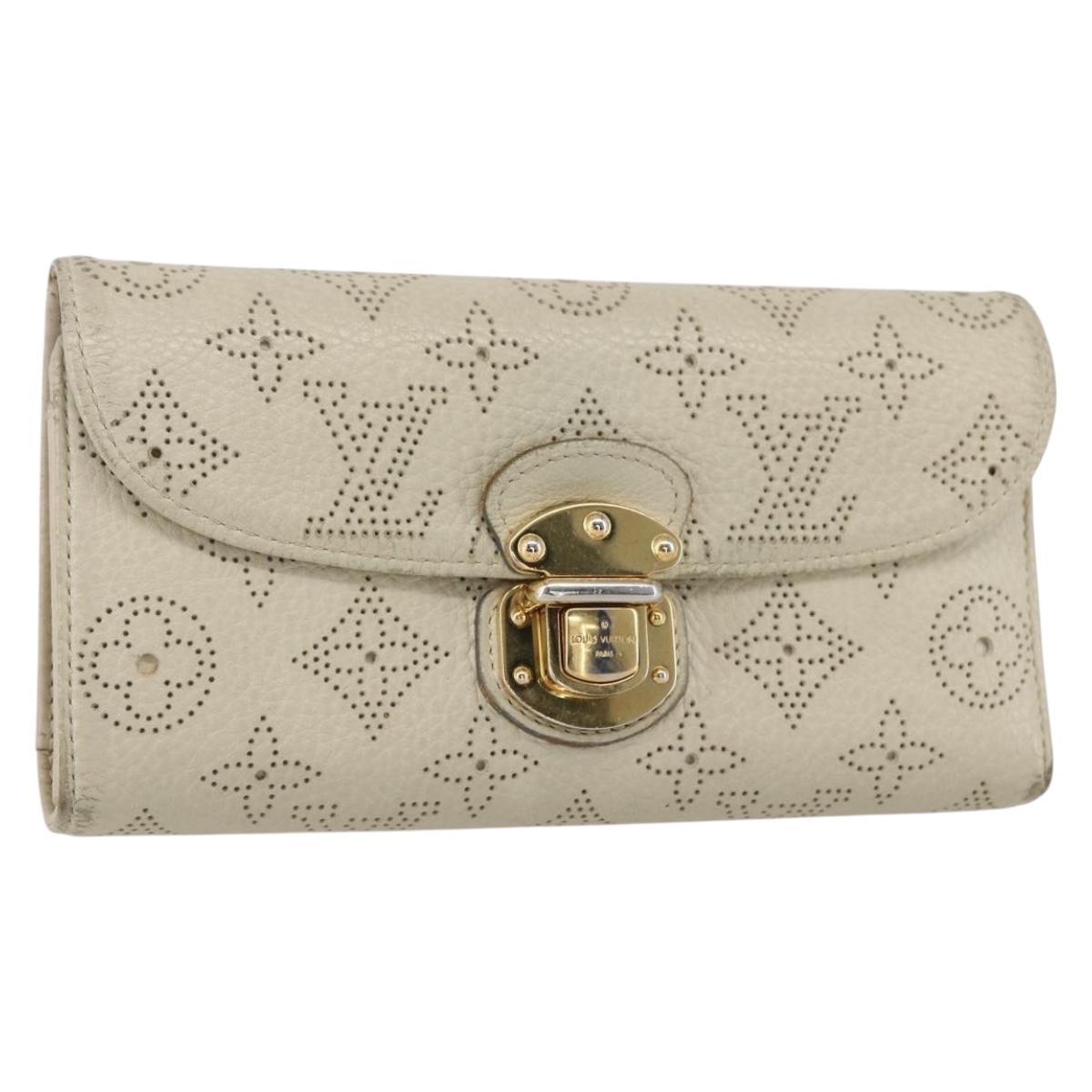 LOUIS VUITTON Monogram Mahina Portefeuille Amelia Wallet M58131 LV Auth BA7950