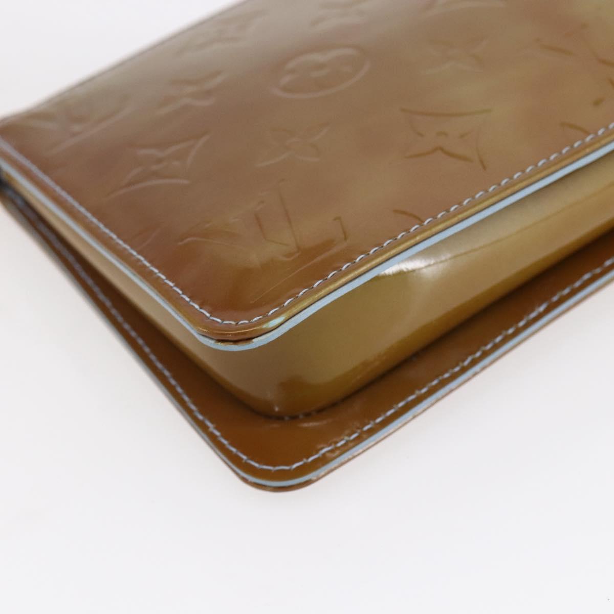 LOUIS VUITTON Monogram Vernis Lexington Pouch Baby Blue M91011 LV Auth BA7951