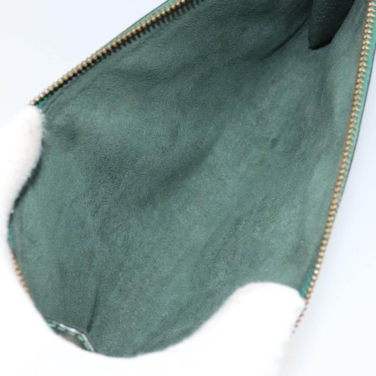 LOUIS VUITTON Epi Pochette Accessoires Pouch Green M52984 LV Auth BA7952