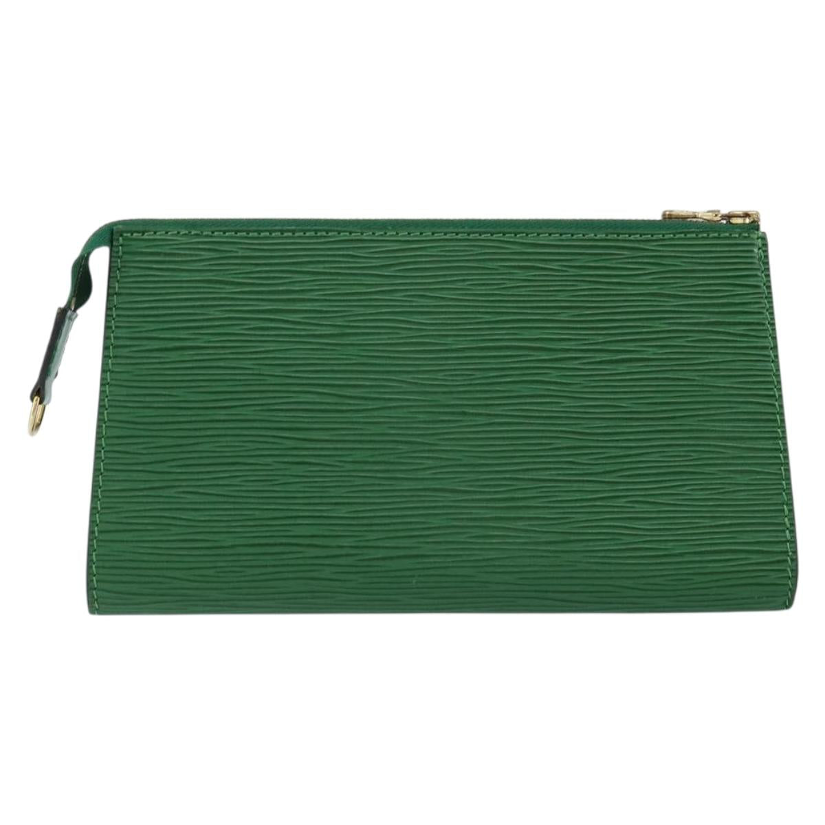 LOUIS VUITTON Epi Pochette Accessoires Pouch Green M52984 LV Auth BA7952