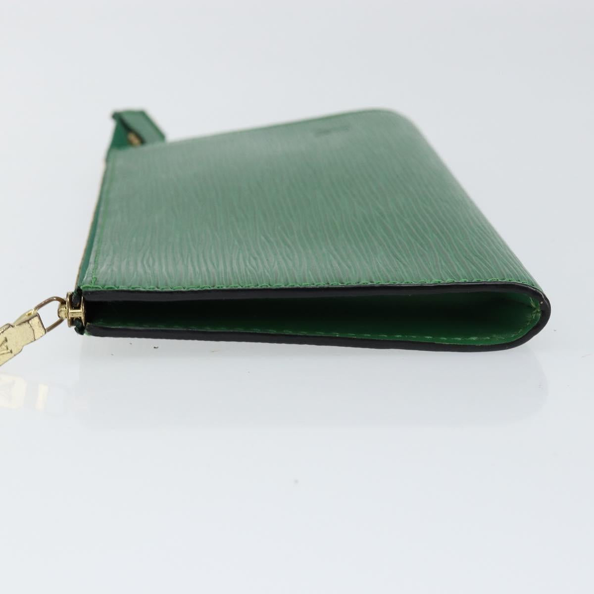 LOUIS VUITTON Epi Pochette Accessoires Pouch Green M52984 LV Auth BA7952