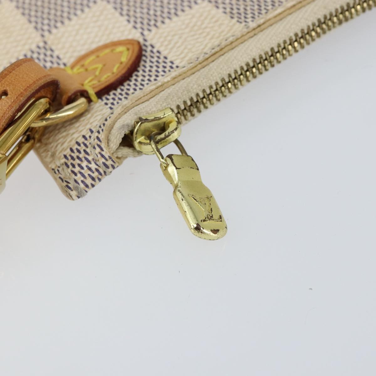 LOUIS VUITTON Damier Azur Neverfull MM Pouch LV Auth BA7953