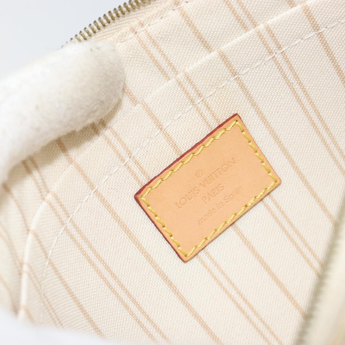 LOUIS VUITTON Damier Azur Neverfull MM Pouch LV Auth BA7953