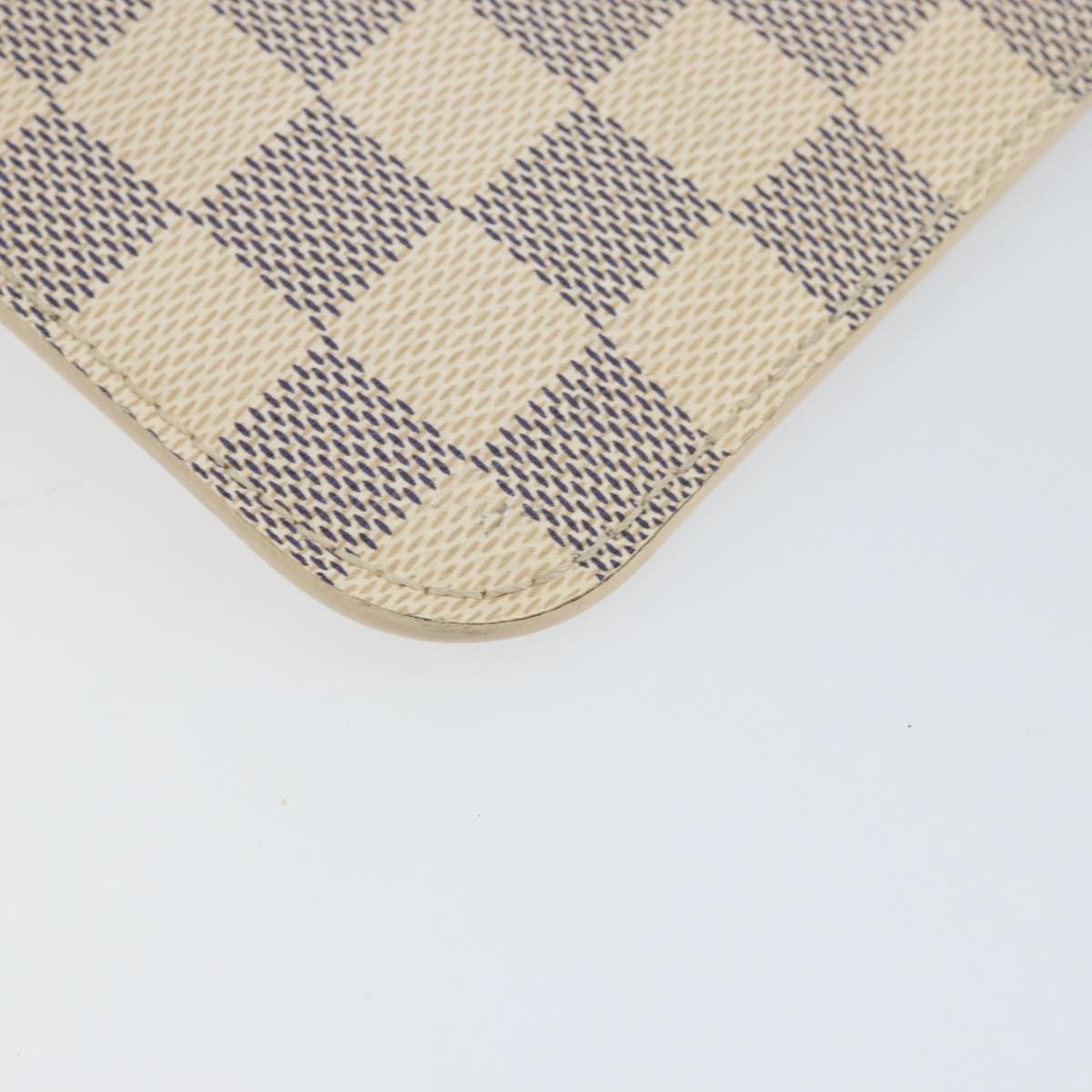 LOUIS VUITTON Damier Azur Neverfull MM Pouch LV Auth BA7953
