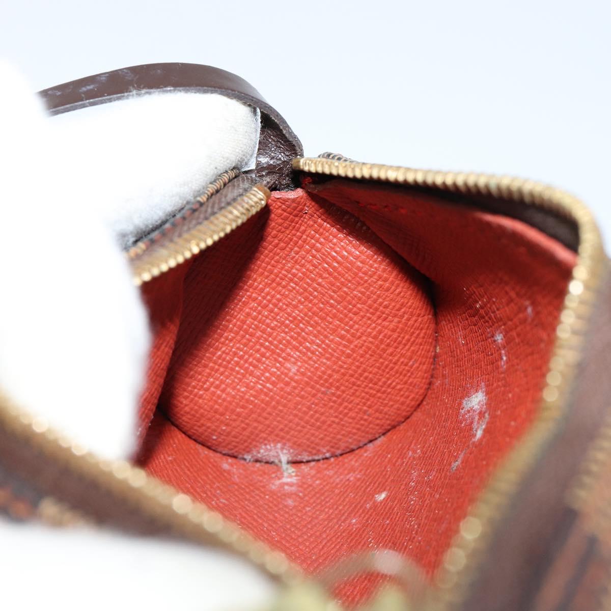 LOUIS VUITTON Damier Ebene Papillon Pouch LV Auth BA7956