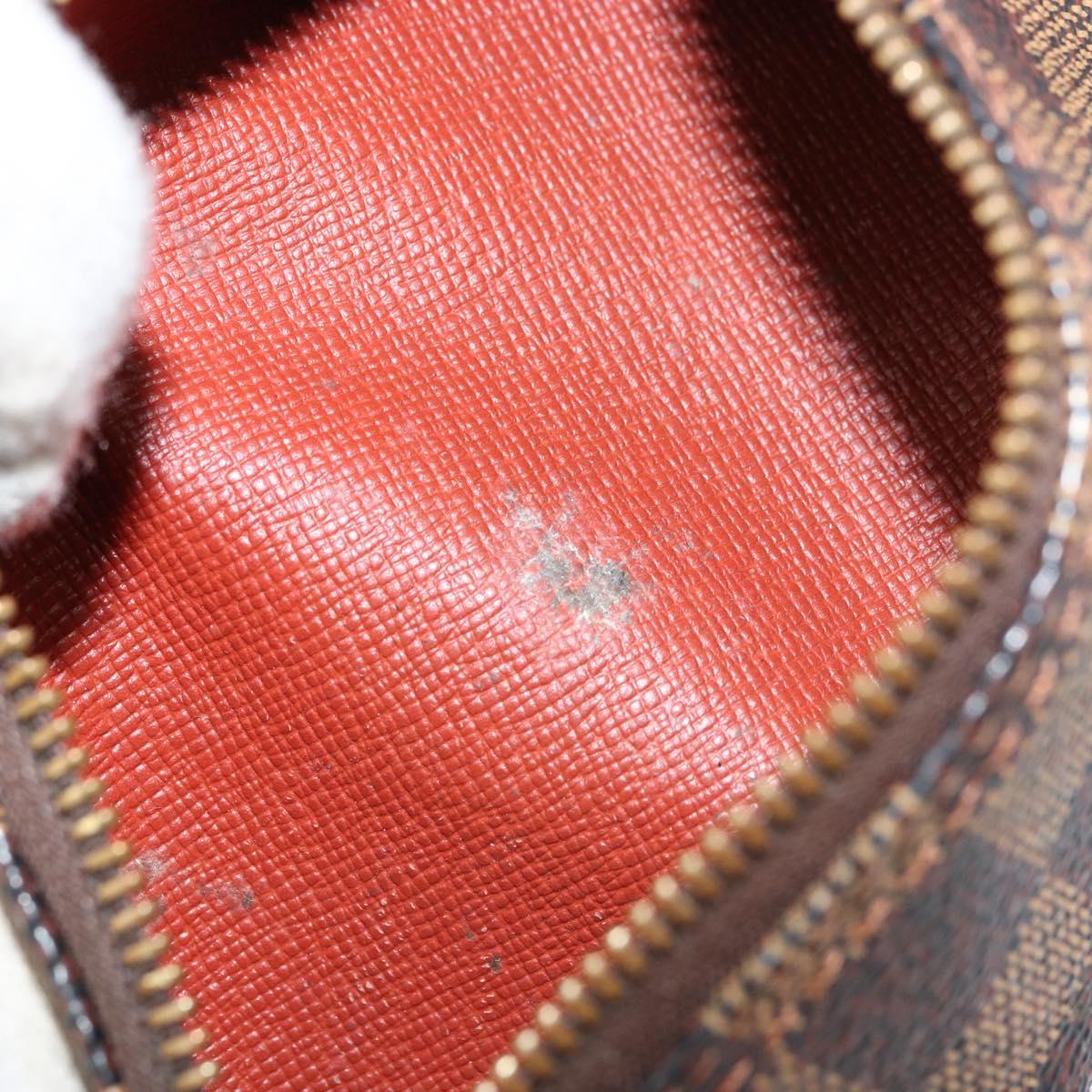 LOUIS VUITTON Damier Ebene Papillon Pouch LV Auth BA7956