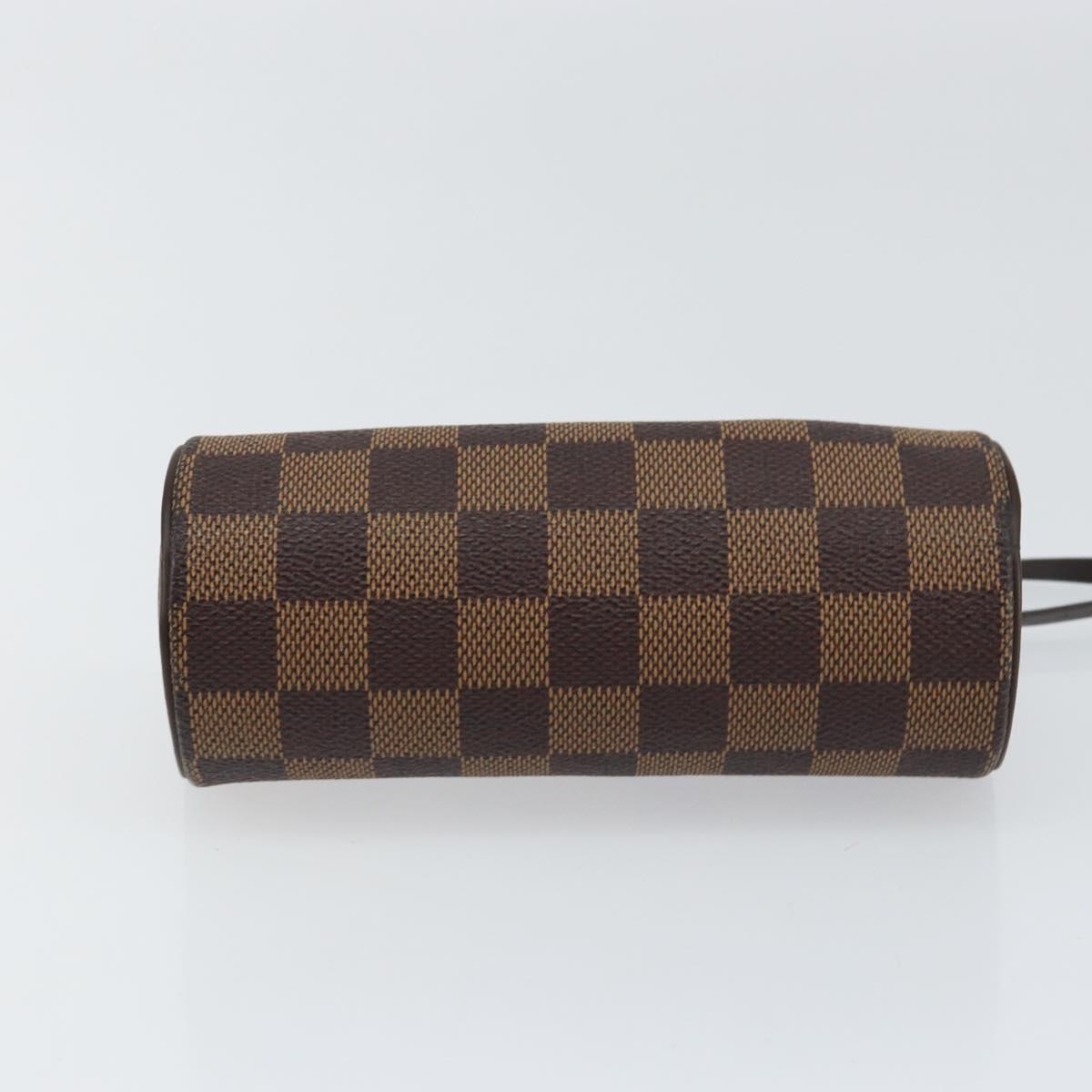 LOUIS VUITTON Damier Ebene Papillon Pouch LV Auth BA7956