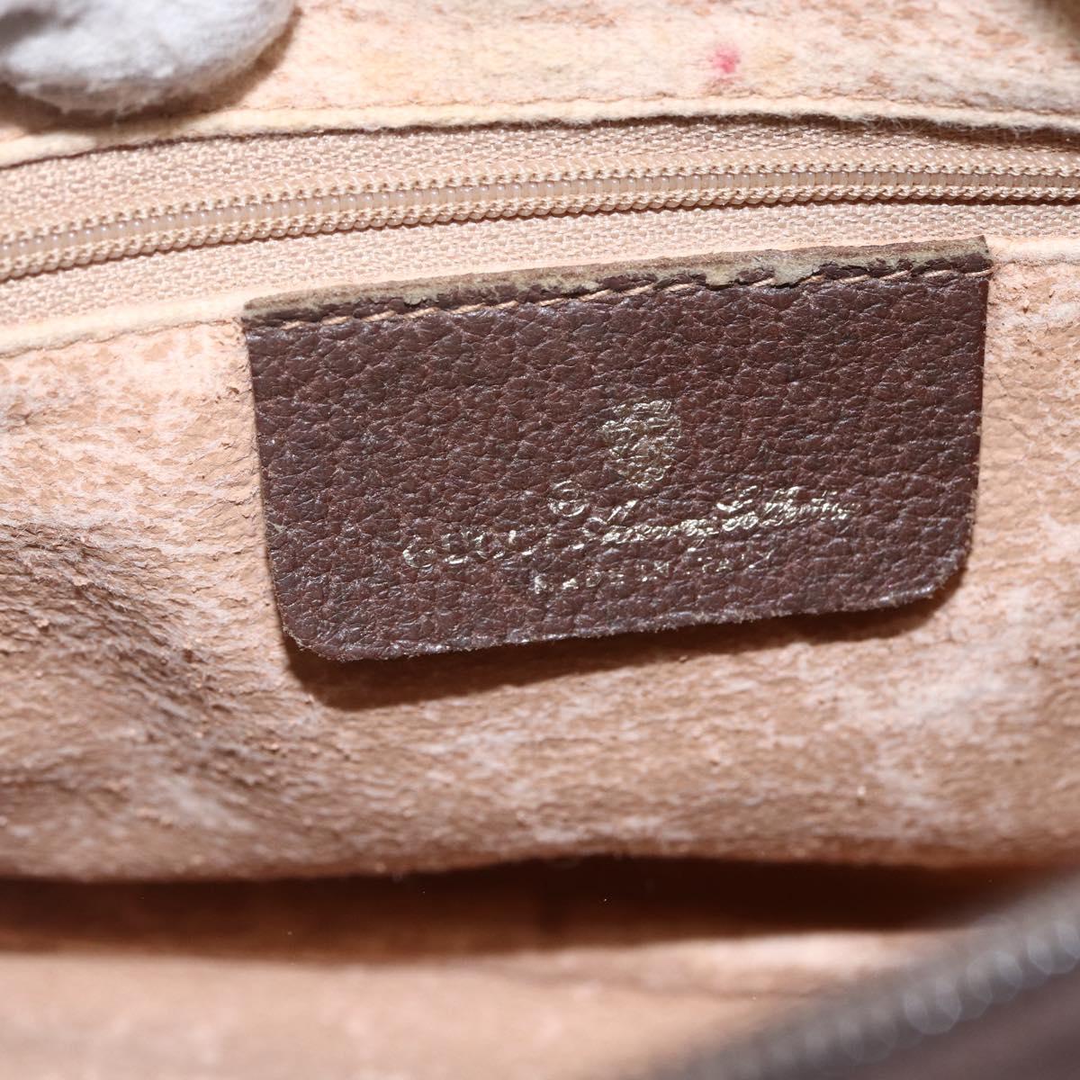 GUCCI GG Supreme Web Sherry Line Bag PVC Beige Gold 89 02 032 Auth BA7961